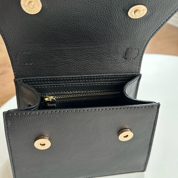 Mini Black Pebbled Leather Handbag - Picture 8 of 9